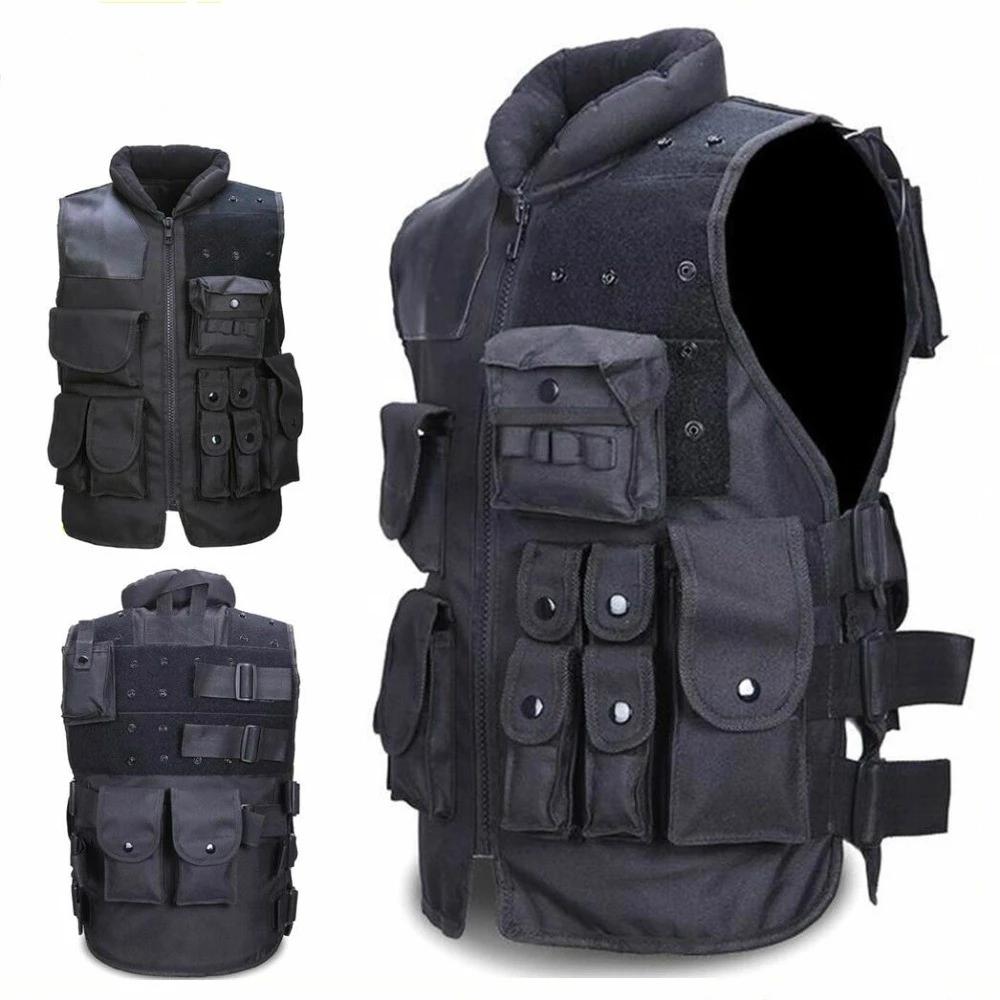 Ao ar livre treinamento militar cs multi-bolso tático molle colete airsoft armadura de combate dos homens caça paintball colete de segurança da polícia - Image 1