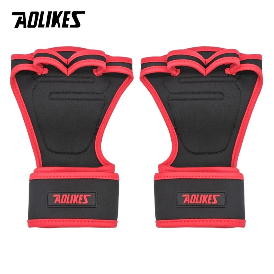 Luvas de levantamento de peso aolikes, luva de pulso para treino, academia, fitness, para mulheres e homens, proteção da palma da mão para crossfit - Image 1