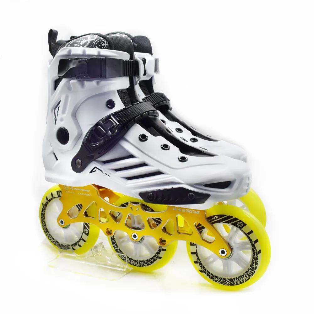 Profissional Inline Roller Skating Shoes, Mutável Velocidade Patines, Patins de Corrida Patinação Livre, 4*80 ou 3*110mm - Image 1