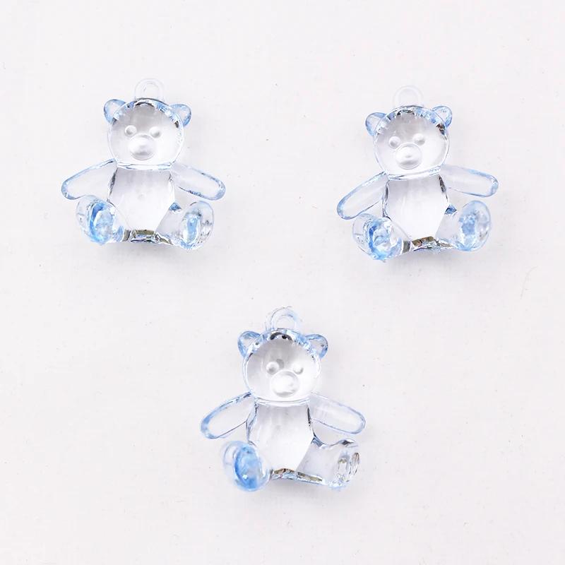 Mini Rosa e Azul Urso De Leite Decoração, Favor Do Chuveiro Do Bebê, Festa De Batizado, Anúncio De Nascimento, Caixa De Presente De Bolo, 30Pcs - Image 1