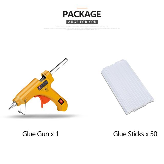 Pistola de Cola de Silicone 40W para Projetos DIY e Criação Artística com Bastões de 7mm, Ideal para Alta Temperatura e Kits de 1-50 Peças