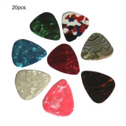 Palheta mediadora para guitarra, 20 peças, 0.46/0.71mm, para guitarra acústica e elétrica, 20 cores personalizadas - Image 1