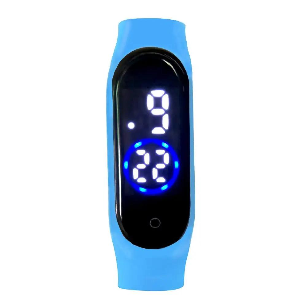 M4 movimento de toque mergulho natação fitness inteligente led pulseira mês dia exibição tempo números tela clara mostrar piscina rio relógio - Image 1