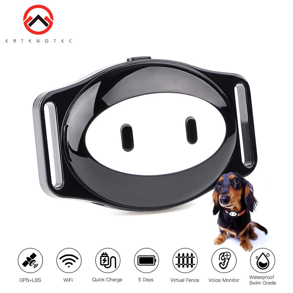 Mini rastreador gps para animal de estimação, coleira, ip68 à prova d'água, 5 dias de espera, geo-fence, com chamada de voz, wifi, lbs, aplicativo gratuito - Image 1