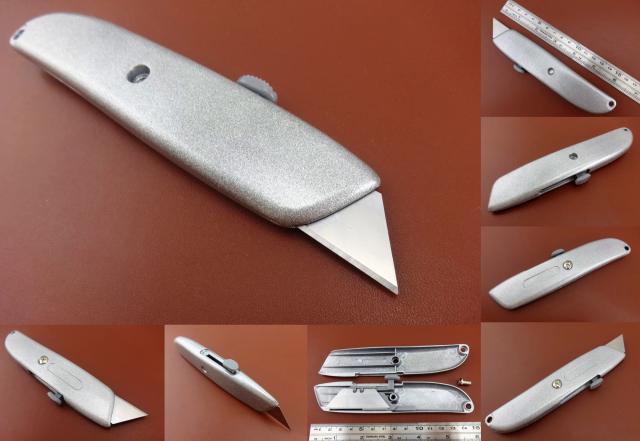 Lâmina trapezoidal retrátil de couro para artesanato: ferramenta multifuncional para corte, escultura e gravação em relevo