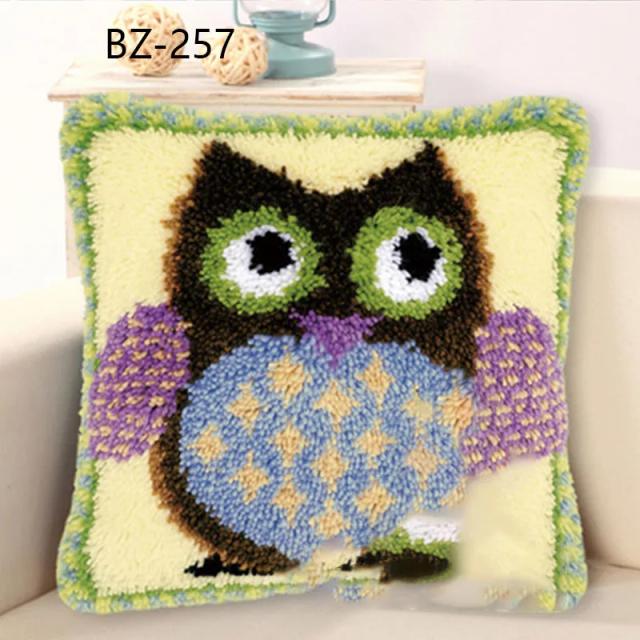 Kit DIY de Gancho de Travesseiro Bordado 3D com Tema Animal - Artesanato Criativo e Suprimentos de Bordado