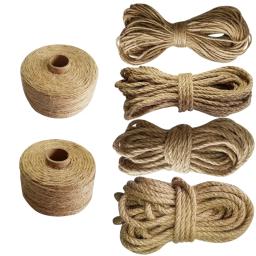 Fio de juta 100% natural, cordas de macrame para decoração artesanal diy - Image 1
