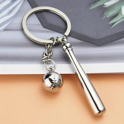 Creative Baseball Keychain, 3D Ball Stick Metal Chaveiro, Anel de carro Pingente, Sports Series, Novo, K4229 - Image 4