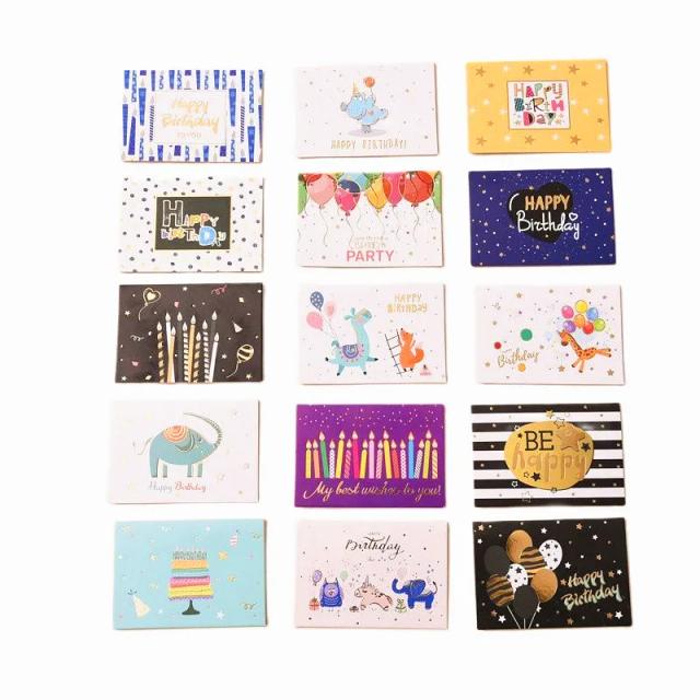 Cartões de Convite em Branco com Envelope para Decoração DIY - Feliz Aniversário e Festas, 15 Peças 6x9cm