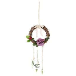 1pc 10/15/20/25/30cm rattan anel grinalda diy flores artificiais guirlanda flor seca quadro para decoração de natal casa - Image 6