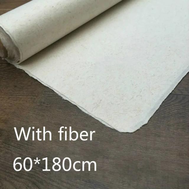 Papel Xuan Artesanal de Arroz Yunlong para Pintura Chinesa, Caligrafia e Desenho com Fibra Meia Madura