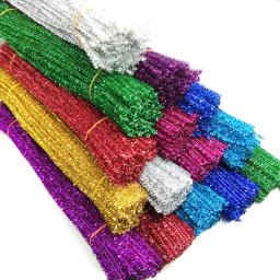 Hastes limpadoras de cachimbos 50/100 peças, hastes de brilho limpadores de cachimbo crianças brinquedos educacionais limpador de cachimbo colorido brinquedos artesanais diy suprimentos de artesanato - Image 1