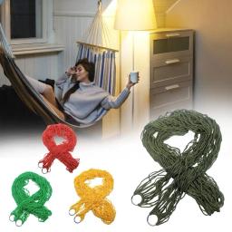 Rede de rede portátil de nylon para acampamento, rede para dormir no jardim, áreas externas, viagens, acampamento - Image 4