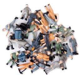 Miniatura Pessoas Modelo Trabalhador Estatuetas, DIY Acessórios, Assorted Cenário, Trem Diorama, HO Escala, 1:87, 25Pcs - Image 2