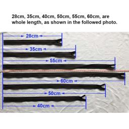 Zíper invisível para roupas de costura, conjunto de 8 peças, 28, 35, 40, 45, 50, 55, 60 cm de comprimento, preto, branco, bege, nylon, zips - Image 4