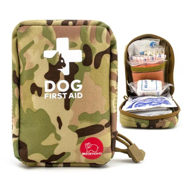 Kit de Primeiros Socorros Portátil para Cães com 78 Peças - Cuidados de Emergência, Treinamento, Caminhadas e Camping