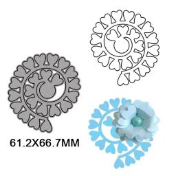Molde de corte de metal com flor espiral, para álbum de scrapbooking diy, cartões de papel, artesanato decorativo, gravação em relevo, natal, novo, 2021 - Image 5