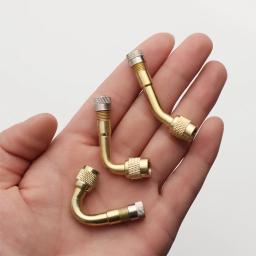 1/2 pçs 45/90/135 graus ângulo de bronze extensão da válvula do pneumático ar haste adaptador caminhão carro motocicleta alta qualidade ciclismo acessórios - Image 4