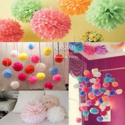 Pompons De Papel Decorativos De Casamento, Pom Poms, Bolas, Festa, Decoração Para Casa, Tecido, Aniversário, 10cm, 15cm, 20cm, 25cm, 4 in, 6 in, 8 in, 10 em - Image 4