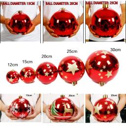 Bola de decoração para natal 1 peça, 150mm-250mm, ornamentos para pendurar árvore de natal, bola brilhante para casa, bar, festa, casamento, decoração de natal - Image 6