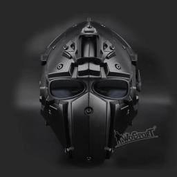 Máscara de Paintball Rosto Completo com Capacete Protetor Ajustável, Máscara de Airsoft Tático, Exército Militar, Jogo CS, Novo - Image 1