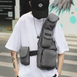 Hip Hop Streetwear estilo tático equipamento de peito masculino, armadura corporal, mochila Airsoft engrenagem, colete esportivo ao ar livre - Image 2