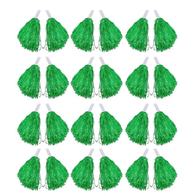 Conjunto de 24 Pompons Metálicos para Animação de Torcida com Alça de Plástico para Todas as Idades
