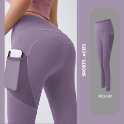 Calças de ioga com bolsos para levantamento de quadril, roupa de yoga de secagem rápida, respirável, com bolsos laterais para corrida, fitness - Image 1