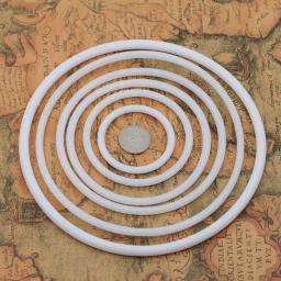 Plástico branco Dream Catcher Ring, Argola De Bambu De Madeira Redonda, Ferramentas De Artesanato DIY, Coroa De Casamento De Natal - Image 4