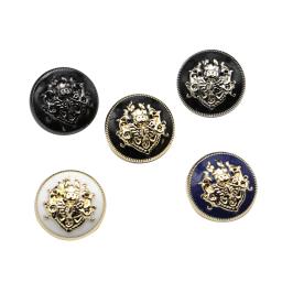 Botões de metal dourado dourado, 6 peças, 10-28mm, casaco de vestuário, acessórios de costura, botões para roupas, artesanato, ponto preto, botão de óleo - Image 5