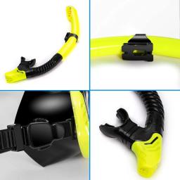 Conjunto de snorkel profissional, máscara de silicone, equipamento de mergulho, vidro temperado profundo, óculos de mergulho seco - Image 3