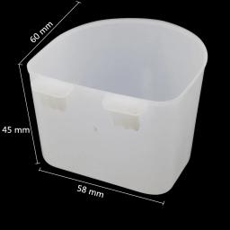 Plástico copo de água tigela alimentação pássaro ferramentas alimentador pássaro fonte potável codorna alimentadores pássaro recipiente alimentos gaiola acessórios - Image 2