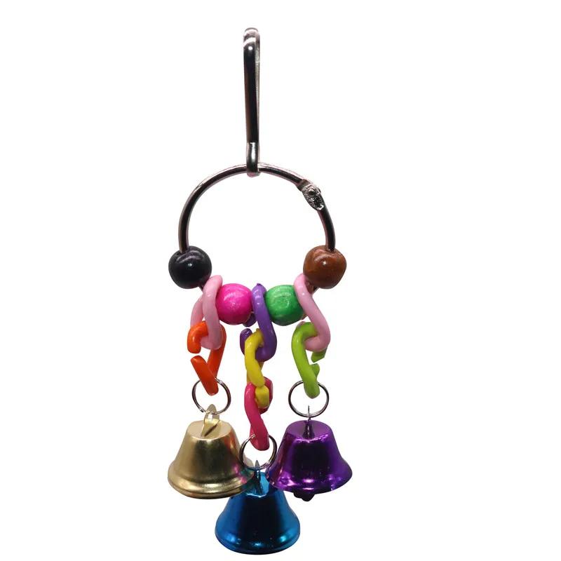 Conjunto de brinquedos de pássaros suspensos para pequeno papagaio, balanço, mastigação, treinamento, rede, sino, poleiro, escada, suprimentos para animais, 1pc - Image 1