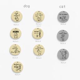 Etiquetas de identificação personalizadas para cães e gatos, personalizadas para animais de estimação, pintura engraçada, gravado em ambos os lados, 003 - Image 3