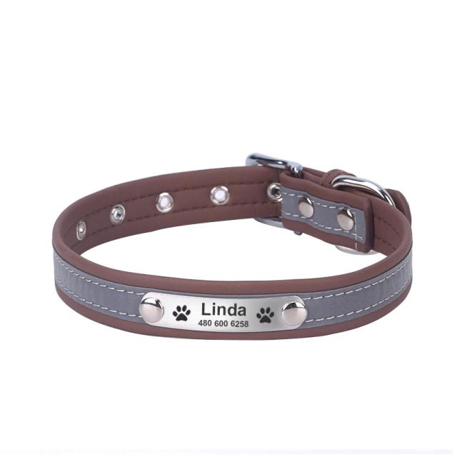 Coleira Refletiva Personalizada para Cães e Gatos com Identificação e Ajuste Confortável