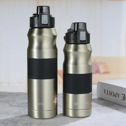 500ml/680ml esporte de aço inoxidável duplo balão de vácuo portátil de escalada ao ar livre garrafa térmica copo de isolamento de chá de café - Image 4