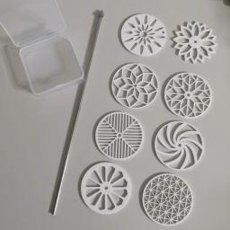 Molde acrílico para sabão caleidoscópio 6.5cm, tubo de silicone para modelar sabão 700ml - Image 1