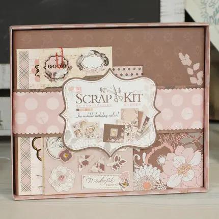 Álbum Artesanal de Scrapbook Personalizado: Kit Comemorativo para Crescimento das Crianças e Presente de Casal em Conjunto de Luxo