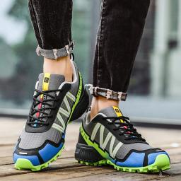 Sms homem caminhadas ao ar livre sapatos de escalada esporte respirável tênis de caça tático sapatos de trekking verão malha anti-skid formadores - Image 4
