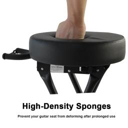 BATESMUSIC-Assento de guitarra com almofada acolchoada, ergonômico e Fold-out Stand, apto para guitarras acústicas e elétricas - Image 5