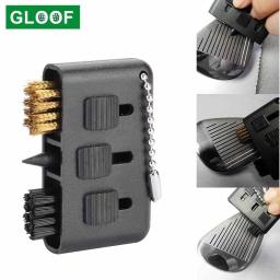 Escova para tacos de golfe, limpadores de ranhuras para tacos de golfe de uso múltiplo retrátil 3 em 1, para kit de divot de bola de golfe, ferramenta de limpeza de bolso - Image 1