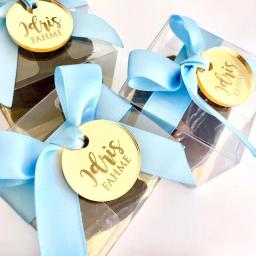 30 pçs personalizado ouro/prata redonda confetes decoração do casamento logotipo personalizado garrafa etiquetas baptismo festa de aniversário presente diy doces tags - Image 6