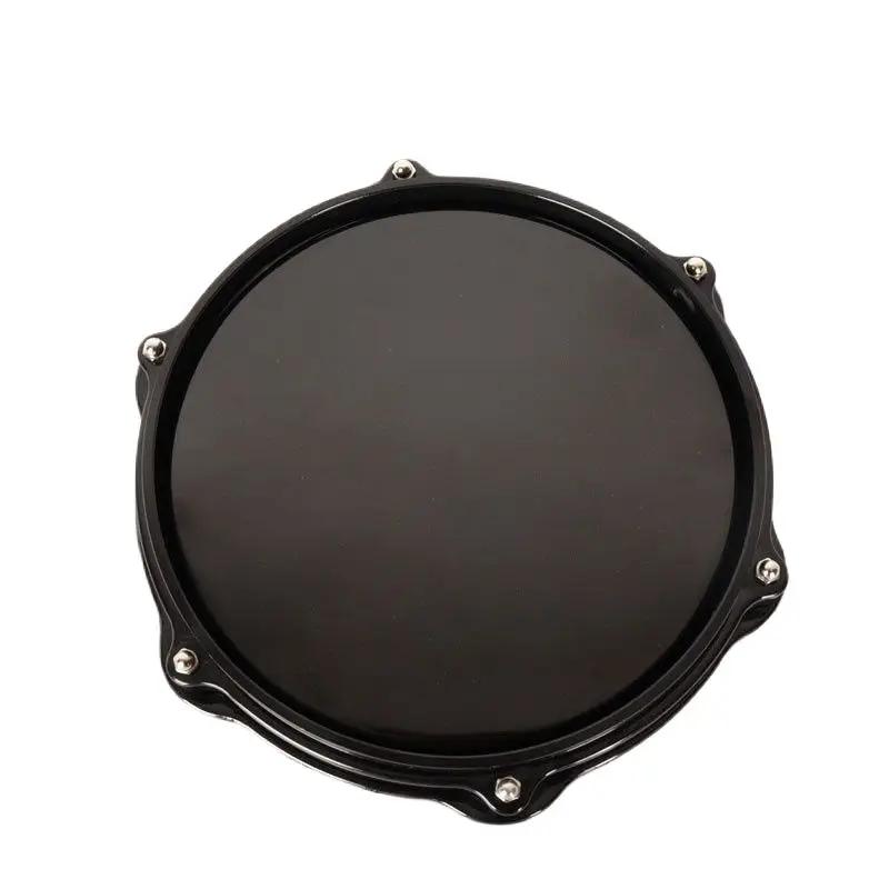 Black Dumb Drum Pad para instrumentos de percussão, treinamento prático, peças e acessórios, 10 em - Image 1