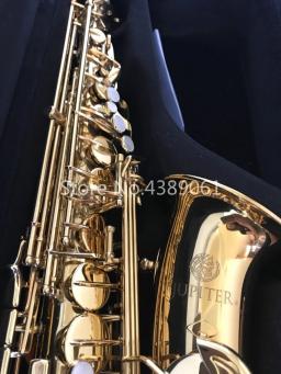 Jupiter segundo-saxofone de laca dourada, instrumento musical reto de laca dourada, com estojo e acessórios - Image 1