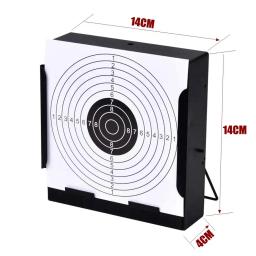 Tactical tiro alvo quadrado metal pellet catcher alvo titular para indoor ao ar livre para tiro prática de treinamento 14*14cm - Image 3