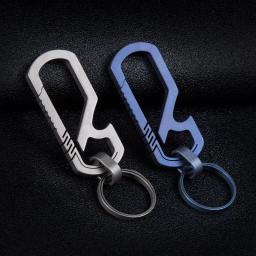Outdoor EDC titânio liga crânio fivela mosquetão Keychain gancho multi-funcional viajante anel chave clipe - Image 3