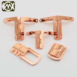 Kimxin-conjunto de caixas compostas para relógio, dobradiça e trava para armário, conjunto de joias, acessórios de metal com parafuso - Image 5