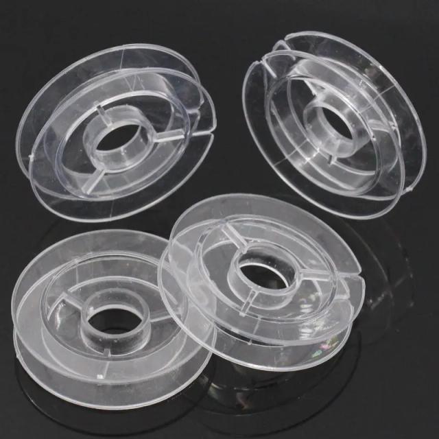 Carretéis Transparentes de Plástico para Costura e Artesanato - 20 Peças de 50mm para Fios e Miçangas