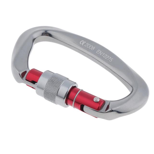 Mosquetão de Escalada com Parafuso 25kN - Ideal para Montanhismo e Aventura