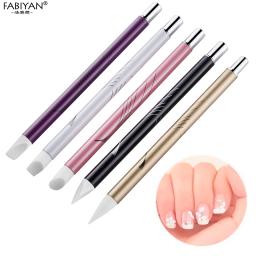 Pincel de silicone, escultura, caneta de escultura, alto relevo, moldar, esmalte de pintura oco, artesanato, conjunto de ferramentas de manicure de arte de unha - Image 3